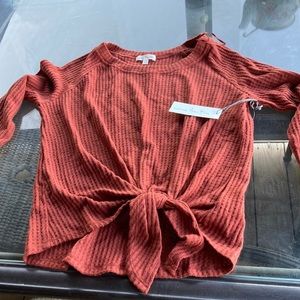 Billy tie front knit top